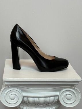 Nine West Classic Black Block Heel Pump